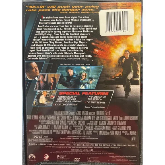 Tom Cruise in Mission Impossible M:!:III Widescreen 2006 DVD with Special Featur - Picture 6 of 6